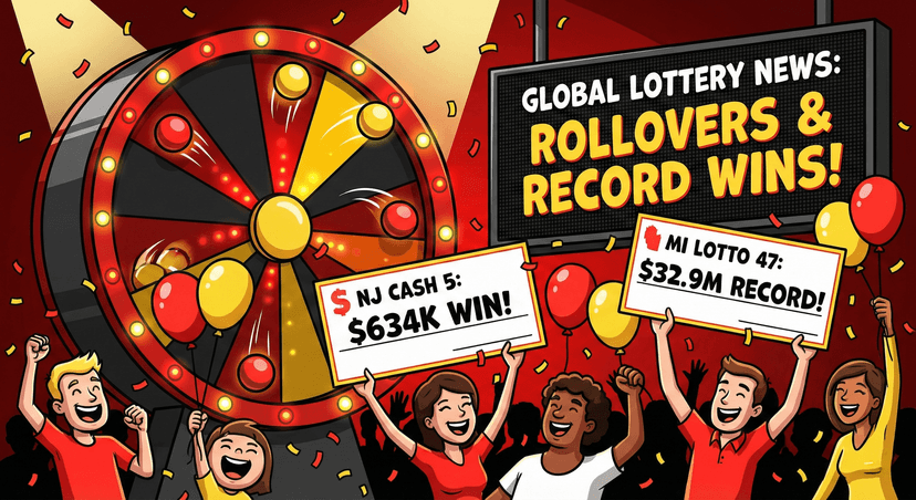 U.S. multi-state games like Powerball and Mega Millions maintain large jackpots with frequent secondary prize winners